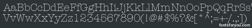 Шрифт KeyboardLightSsiLight – белые шрифты на чёрном фоне