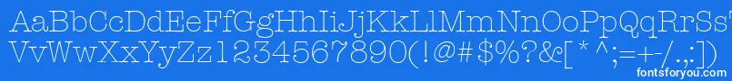 Fonte KeyboardLightSsiLight – fontes brancas em um fundo azul