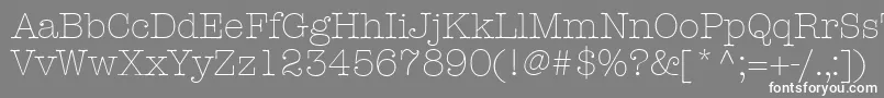 KeyboardLightSsiLight Font – White Fonts on Gray Background
