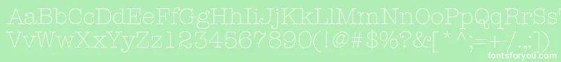 KeyboardLightSsiLight Font – White Fonts on Green Background