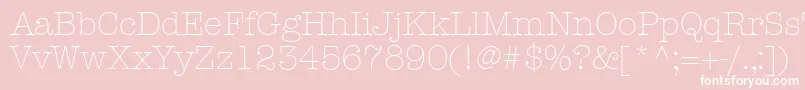 KeyboardLightSsiLight-fontti – valkoiset fontit vaaleanpunaisella taustalla