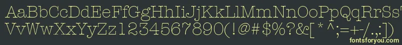 KeyboardLightSsiLight-fontti – keltaiset fontit mustalla taustalla