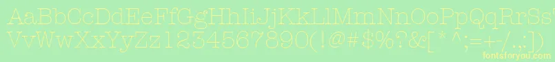 KeyboardLightSsiLight Font – Yellow Fonts on Green Background