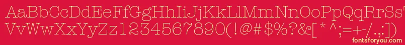 KeyboardLightSsiLight Font – Yellow Fonts on Red Background