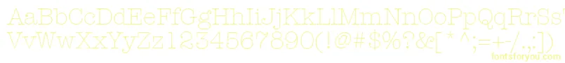 KeyboardLightSsiLight-Schriftart – Gelbe Schriften auf weißem Hintergrund