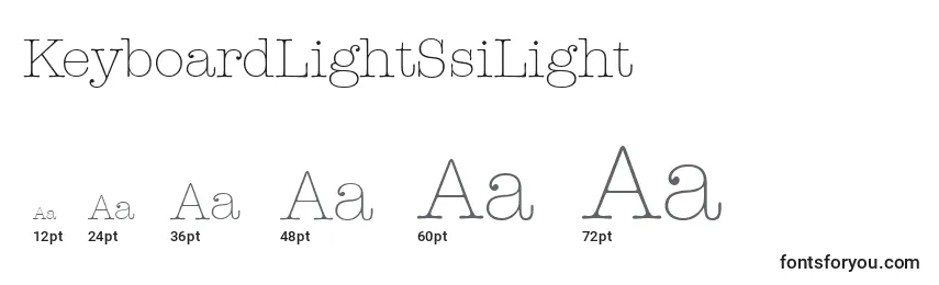 Размеры шрифта KeyboardLightSsiLight