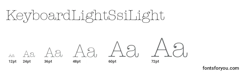 Größen der Schriftart KeyboardLightSsiLight