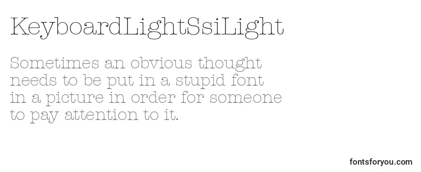 Schriftart KeyboardLightSsiLight