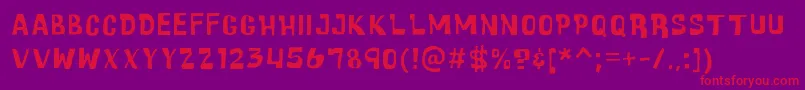 CartoonicMassiveRegular Font – Red Fonts on Purple Background