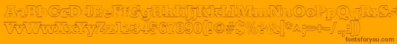 StaffordoutlineRegular Font – Brown Fonts on Orange Background