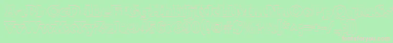 StaffordoutlineRegular Font – Pink Fonts on Green Background