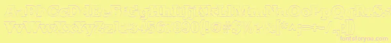 StaffordoutlineRegular Font – Pink Fonts on Yellow Background