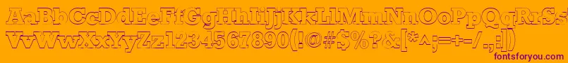 StaffordoutlineRegular Font – Purple Fonts on Orange Background