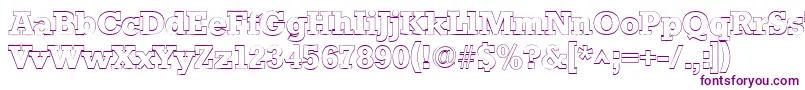 StaffordoutlineRegular Font – Purple Fonts on White Background