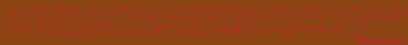 StaffordoutlineRegular Font – Red Fonts on Brown Background