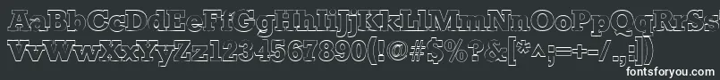 Шрифт StaffordoutlineRegular – белые шрифты на чёрном фоне