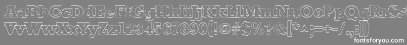 フォントStaffordoutlineRegular – 灰色の背景に白い文字