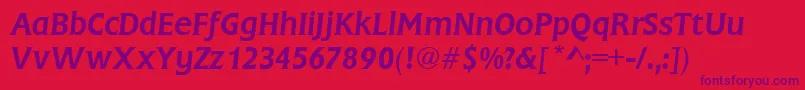 FlareGothicItalic Font – Purple Fonts on Red Background
