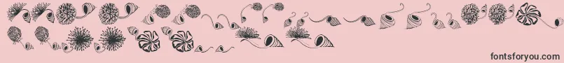 Dingsprinklepersonaluse Font – Black Fonts on Pink Background