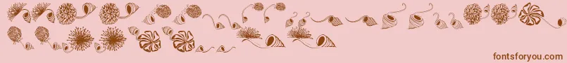 Dingsprinklepersonaluse Font – Brown Fonts on Pink Background