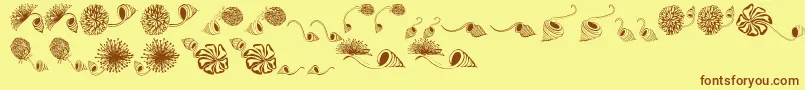 Dingsprinklepersonaluse Font – Brown Fonts on Yellow Background