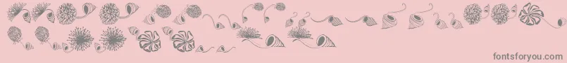 Fonte Dingsprinklepersonaluse – fontes cinzas em um fundo rosa