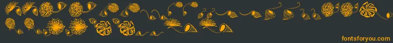 Dingsprinklepersonaluse Font – Orange Fonts on Black Background