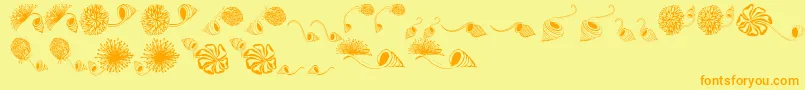 Dingsprinklepersonaluse Font – Orange Fonts on Yellow Background