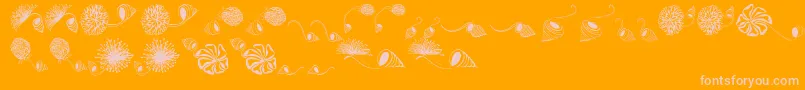 Dingsprinklepersonaluse Font – Pink Fonts on Orange Background