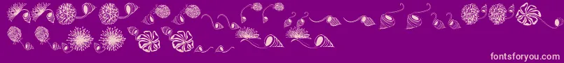 Dingsprinklepersonaluse Font – Pink Fonts on Purple Background