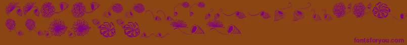 Dingsprinklepersonaluse Font – Purple Fonts on Brown Background
