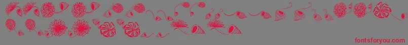 Dingsprinklepersonaluse Font – Red Fonts on Gray Background