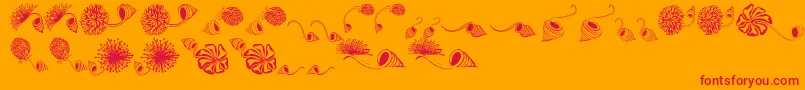 Dingsprinklepersonaluse Font – Red Fonts on Orange Background