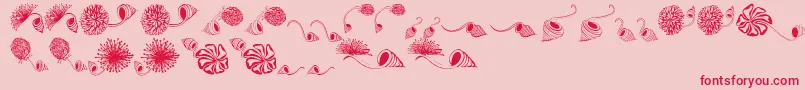 Dingsprinklepersonaluse Font – Red Fonts on Pink Background