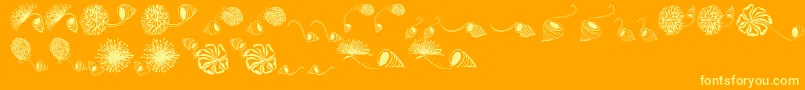 Dingsprinklepersonaluse Font – Yellow Fonts on Orange Background