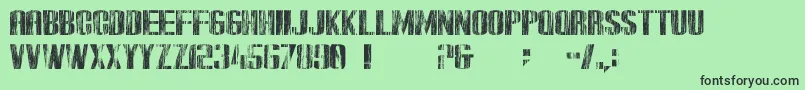 Downer Font – Black Fonts on Green Background