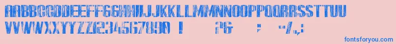 Downer Font – Blue Fonts on Pink Background