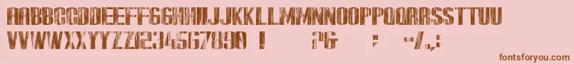 Downer Font – Brown Fonts on Pink Background