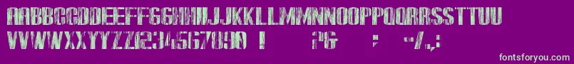 Downer Font – Green Fonts on Purple Background