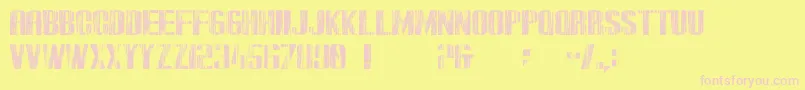 Downer Font – Pink Fonts on Yellow Background