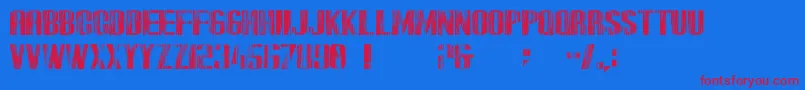 Downer Font – Red Fonts on Blue Background