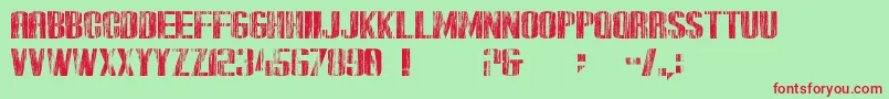 Downer Font – Red Fonts on Green Background