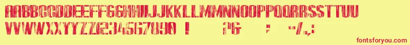 Downer Font – Red Fonts on Yellow Background