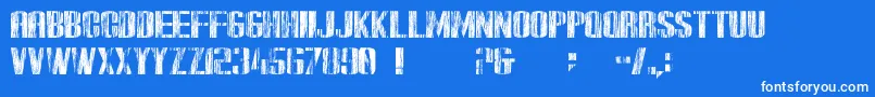 Fonte Downer – fontes brancas em um fundo azul