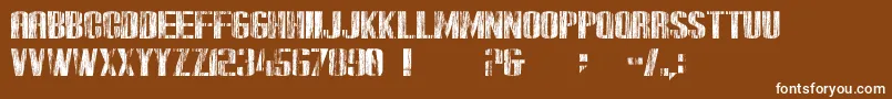 Downer Font – White Fonts on Brown Background