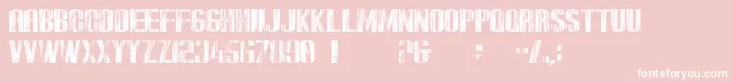 Downer Font – White Fonts on Pink Background