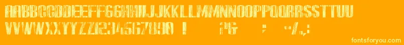 Downer Font – Yellow Fonts on Orange Background