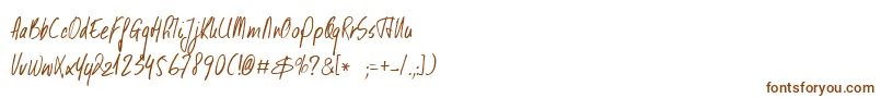 Шрифт DkKusukusu – коричневые шрифты на белом фоне