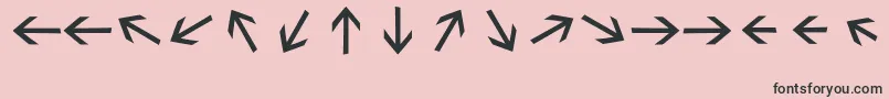 Sebastianarrrowstextbold Font – Black Fonts on Pink Background