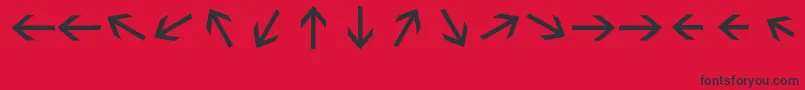 Sebastianarrrowstextbold Font – Black Fonts on Red Background
